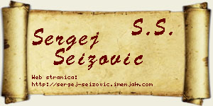 Sergej Seizović vizit kartica